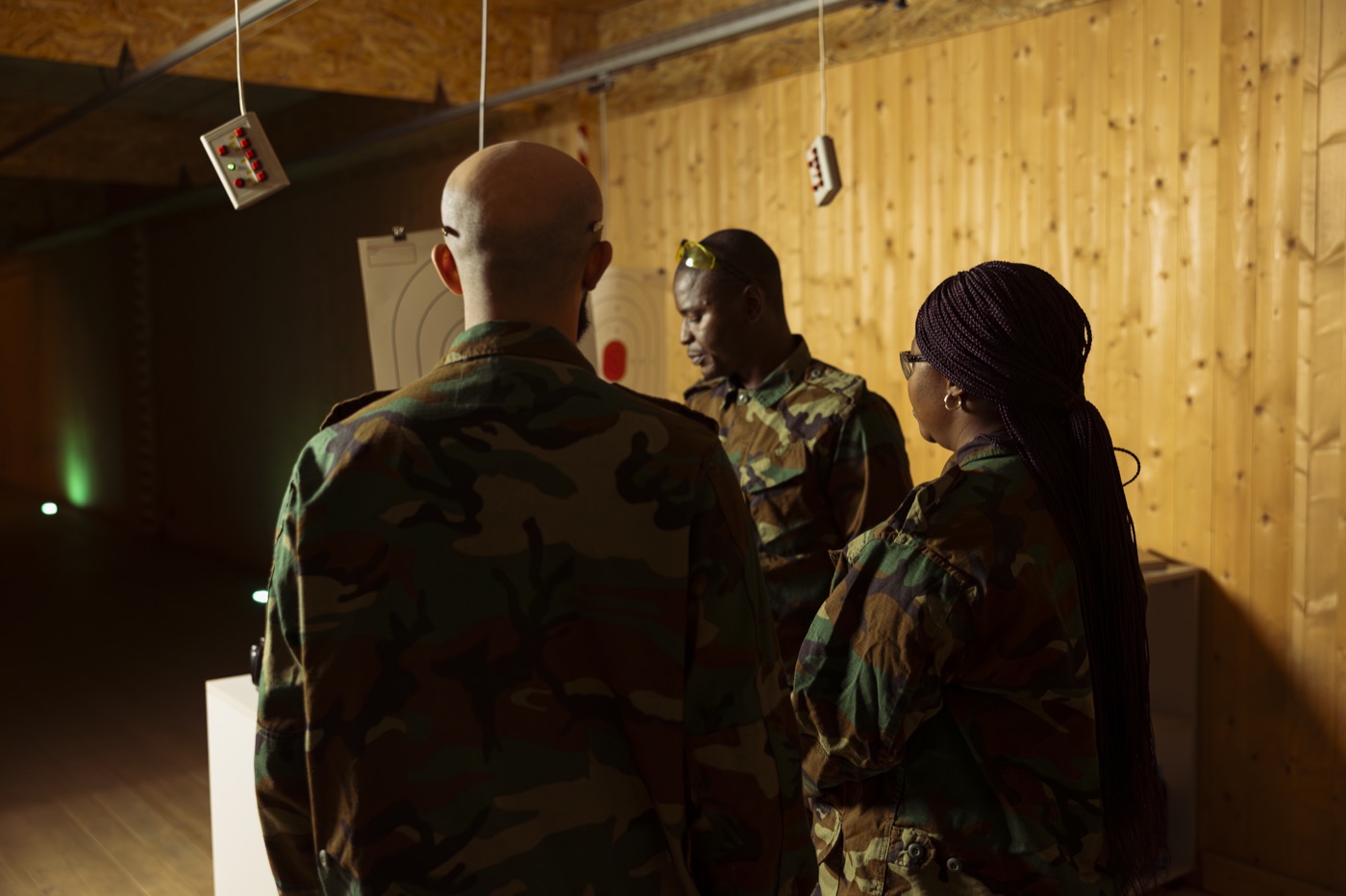 Military personnel preparing for a training exercise