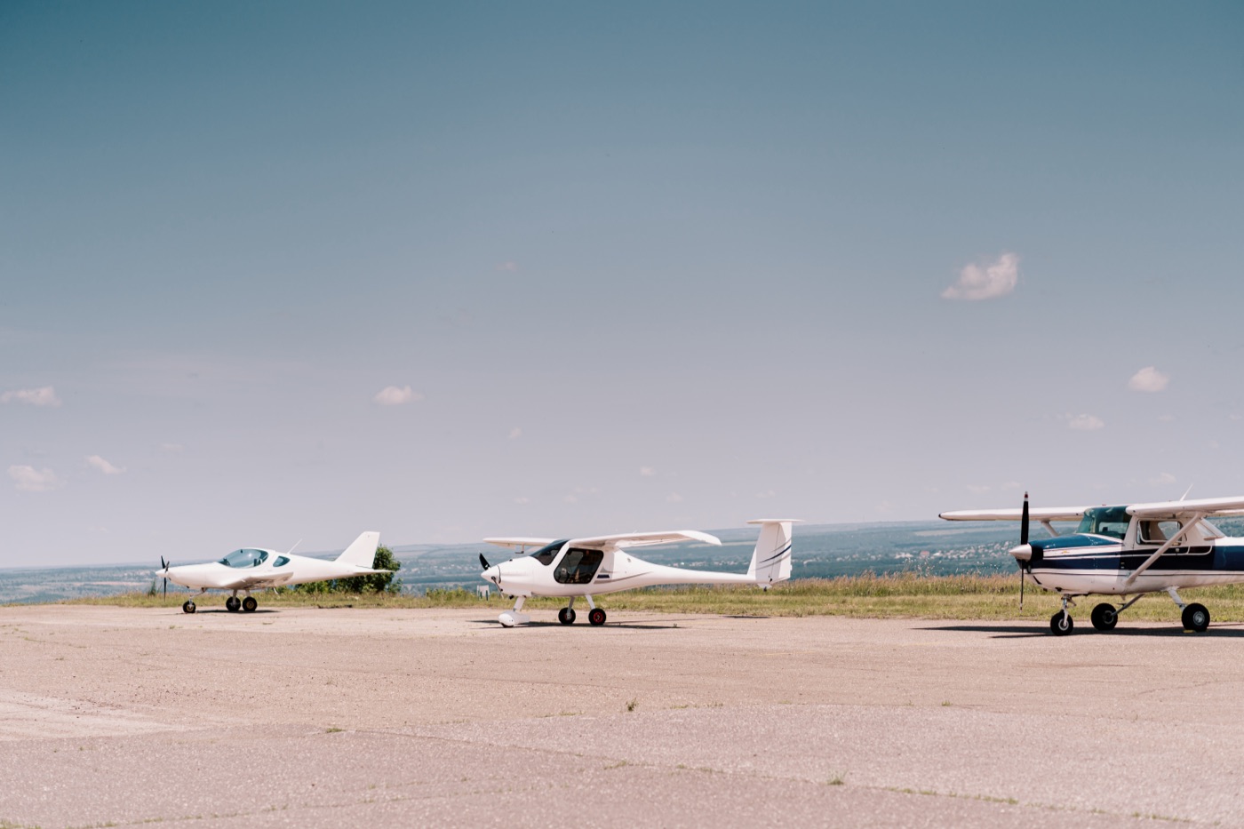 Aircraft parked outdoors